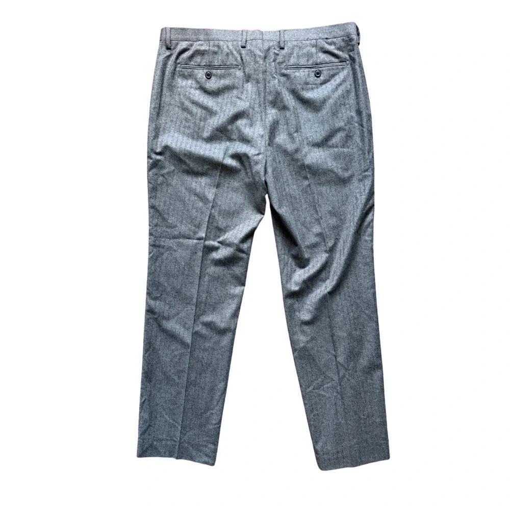 Banana Republic Wool Pants Mens 36x30 Modern Slim Fit Gray Textured EUC